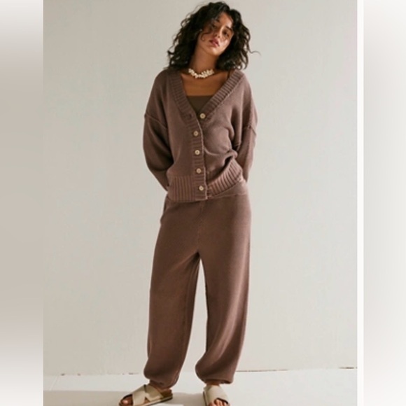 Free People Sweaters - Free People Dusty Rose Cardigan Sweater Set
